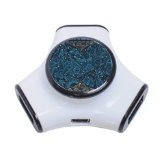 Position Of The Constellations Illustration Star Blue 3-port Usb Hub by Bakwanart