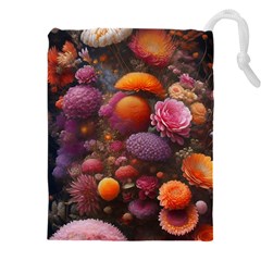 Flowers Blossoms Petals Blooms Drawstring Pouch (5xl) by 99art