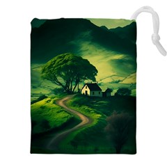 Landscape Scenery Nature Artwork Drawstring Pouch (5xl) by 99art