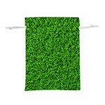Green Grass Texture Summer Lightweight Drawstring Pouch (S) Front