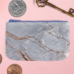 Gray Light Marble Stone Texture Background Large Coin Purse by Vaneshart