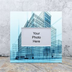 Architecture Blue Drawing Engineering City Modern Building Exterior White Box Photo Frame 4  X 6  by 99art