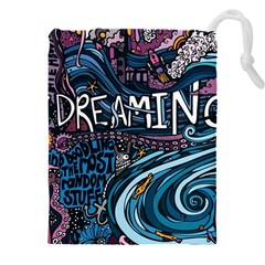 Graffiti Art Psychedelic Art Graphic Design Modern Art Drawstring Pouch (4xl) by 99art