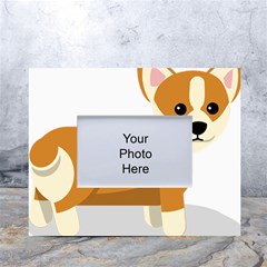 Corgi Dog Puppy White Tabletop Photo Frame 4 x6  by 99art