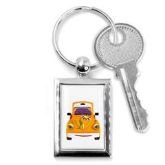 Car-transportation-cartoon-comic Key Chain (rectangle) by 99art