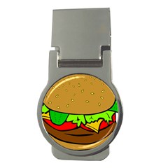 Hamburger-cheeseburger-fast-food Money Clips (round)  by 99art