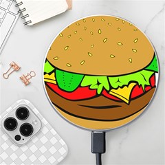 Hamburger-cheeseburger-fast-food Wireless Fast Charger(white) by 99art