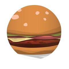 Hamburger-cheeseburger-burger-lunch Mini Round Pill Box by 99art
