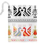 Bulgarian Folk Art Folk Art Drawstring Pouch (5XL) Back