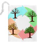Seasons-of-the-year-year-tree Drawstring Pouch (5XL) Back