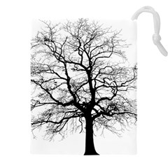 Tree-silhouette-winter-plant Drawstring Pouch (5xl) by 99art