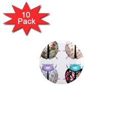 Ladybug-flower-pattern-shabby-chic 1  Mini Magnet (10 Pack)  by 99art