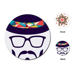 Party Hat Cartoon Playing Cards Single Design (round) by 99art