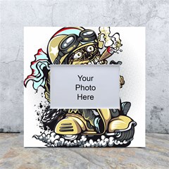 Scooter-motorcycle-boot-cartoon-vector White Box Photo Frame 4  X 6  by 99art