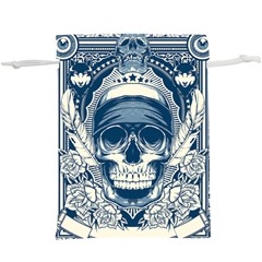 Skull Drawing Lightweight Drawstring Pouch (xl) by 99art