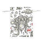 Drawing Clip Art Hand Painted Abstract Creative Space Squid Radio Lightweight Drawstring Pouch (M) Front