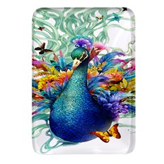Bird-peafowl-painting-drawing-feather-birds Rectangular Glass Fridge Magnet (4 Pack) by 99art