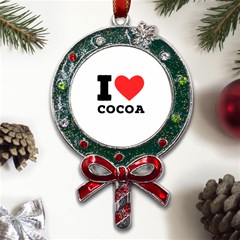 I Love Cocoa Metal X mas Lollipop With Crystal Ornament by ilovewhateva