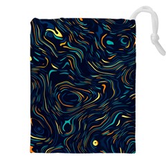 Colorful Abstract Pattern Creative Colorful Line Linear Background Drawstring Pouch (4xl) by B30l