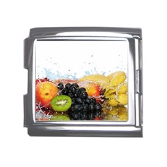 Variety Of Fruit Water Berry Food Splash Kiwi Grape Mega Link Italian Charm (18mm) by B30l