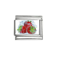 Red Strawberries Water Squirt Strawberry Fresh Splash Drops Italian Charm (9mm) by B30l