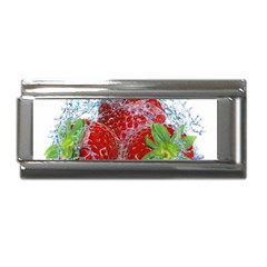 Red Strawberries Water Squirt Strawberry Fresh Splash Drops Superlink Italian Charm (9mm) by B30l
