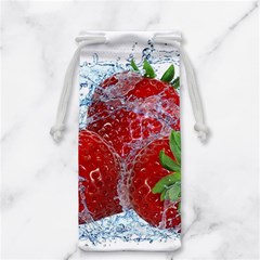Red Strawberries Water Squirt Strawberry Fresh Splash Drops Jewelry Bag by B30l