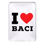 I love baci  Rectangular Glass Fridge Magnet (4 pack) Front