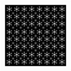 Snowflakes Background Pattern Medium Glasses Cloth (2 Sides) by Cowasu