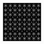 Snowflakes Background Pattern Medium Glasses Cloth (2 Sides) Front