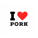 I love pork  Two Sides Premium Plush Fleece Blanket (Small) 50 x40  Blanket Front