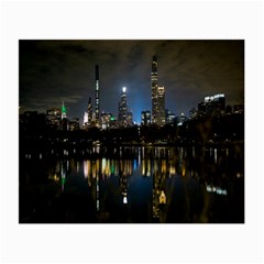 New York Night Central Park Skyscrapers Skyline Small Glasses Cloth by Cowasu