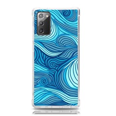 Ocean Waves Sea Abstract Pattern Water Blue Samsung Galaxy Note 20 Tpu Uv Case by danenraven