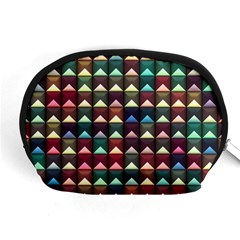 Diamond Geometric Square Design Pattern Accessory Pouch (medium) by Bangk1t