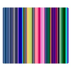 Pastel Colors Striped Pattern Two Sides Premium Plush Fleece Blanket (small) by Bangk1t