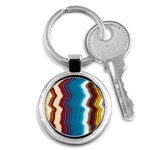 Line Vertical Lines Color Lines Key Chain (Round) Front