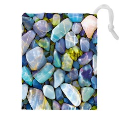 Stones Gems Multi Colored Rocks Drawstring Pouch (4xl) by Bangk1t