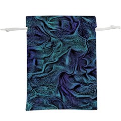 Abstract Blue Wave Texture Patten Lightweight Drawstring Pouch (xl) by Bangk1t