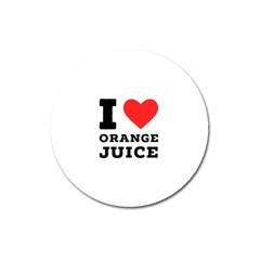 I Love Orange Juice Magnet 3  (round) by ilovewhateva