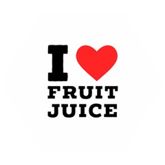 I Love Fruit Juice Wooden Puzzle Hexagon by ilovewhateva