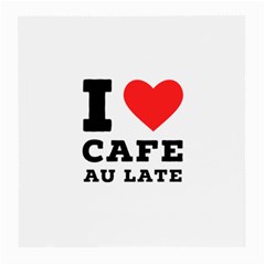 I Love Cafe Au Late Medium Glasses Cloth (2 Sides) by ilovewhateva