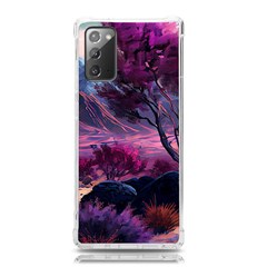 Landscape Painting Purple Tree Samsung Galaxy Note 20 Tpu Uv Case by Ndabl3x
