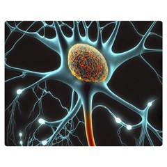 Organism Neon Science Two Sides Premium Plush Fleece Blanket (medium) by Ndabl3x