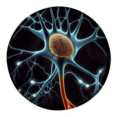 Organism Neon Science Round Glass Fridge Magnet (4 Pack) by Ndabl3x