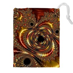 Geometric Art Fractal Abstract Art Drawstring Pouch (4xl) by Ndabl3x