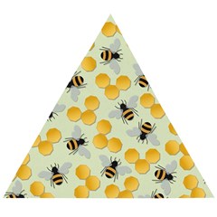 Honey Bee Bees Pattern Wooden Puzzle Triangle by Ndabl3x