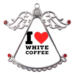I Love White Coffee Metal Angel With Crystal Ornament by ilovewhateva