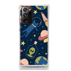 Seamless-pattern-with-funny-aliens-cat-galaxy Samsung Galaxy Note 20 Ultra Tpu Uv Case by Wav3s
