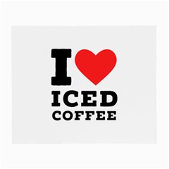 I Love Iced Coffee Small Glasses Cloth (2 Sides) by ilovewhateva