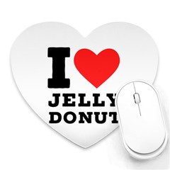 I Love Jelly Donut Heart Mousepad by ilovewhateva